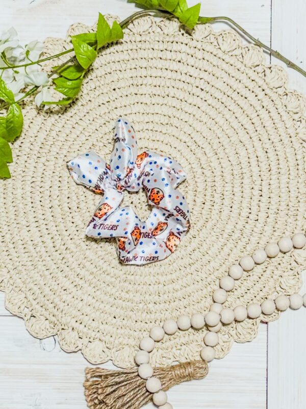 Hair Scrunchie with Bow- Mohawk